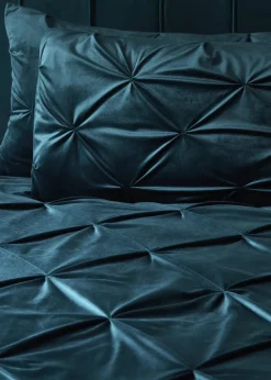 Soiree Mira Velvet Blue Duvet Cover Set