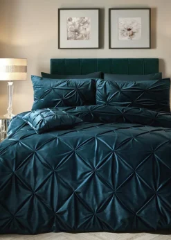 Soiree Mira Velvet Blue Duvet Cover Set