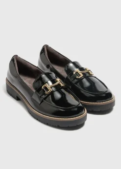 Soleflex Black Chain Loafers
