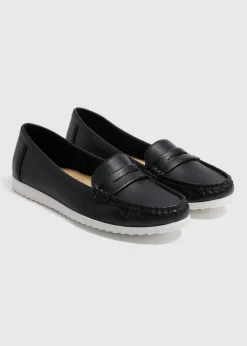Soleflex Black Loafer Shoe