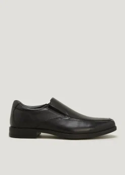 Soleflex Black Real Leather Apron Shoes