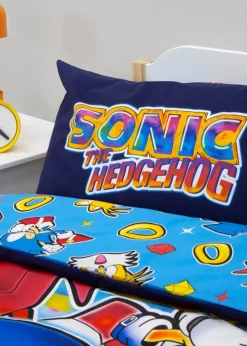 Sonic Multi Colour Liquid Reversible Polycotton Duvet Set