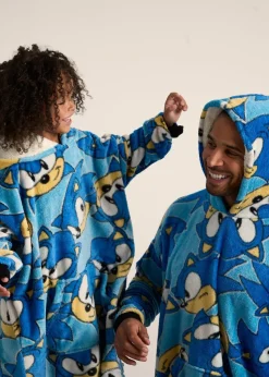 Sonic The Hedgehog Boys Blue Hooded Blanket