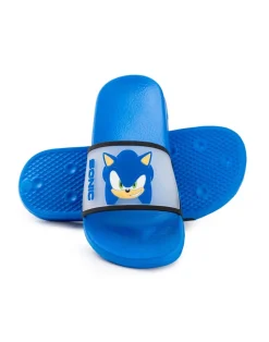 Sonic The Hedgehog Kids Blue Sliders (Younger 10-3 Older)