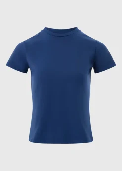 Souluxe Blue Fitted Short Sleeve T-Shirt
