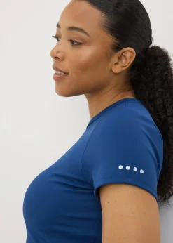 Souluxe Blue Fitted Short Sleeve T-Shirt