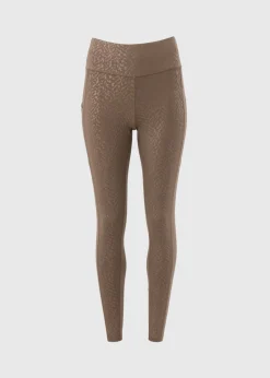 Souluxe Brown Animal Print Leggings