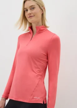 Souluxe Coral Half Zip Top