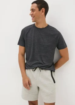 Souluxe Grey Panel Jogger Shorts