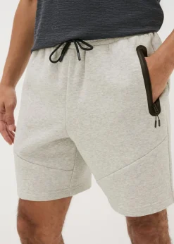 Souluxe Grey Panel Jogger Shorts