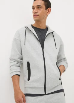 Souluxe Grey Tech Zip Up Hoodie