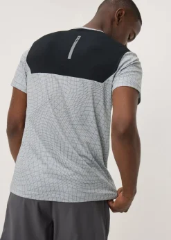 Souluxe Grey Wavy Line T-Shirt