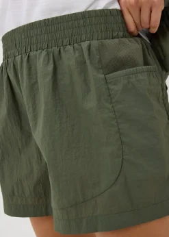 Souluxe Khaki Co Ord Woven Running Shorts