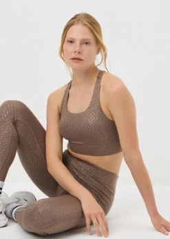 Souluxe Mocha Printed Sports Bra