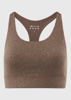 Souluxe Mocha Printed Sports Bra
