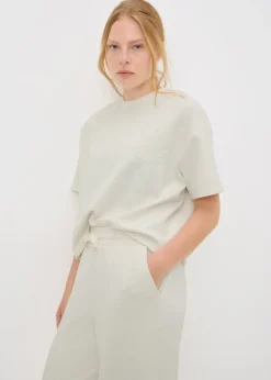 Souluxe Oatmeal Embossed Co Ord T-Shirt