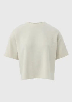 Souluxe Oatmeal Embossed Co Ord T-Shirt