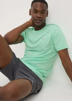 Souluxe Turquoise Jacquard T-Shirt