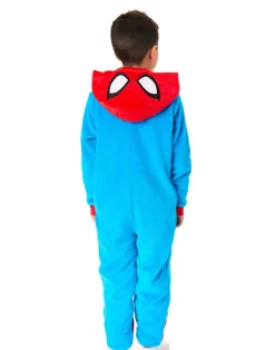 Spiderman Character Unisex Kids Blue Onesie (2-9 Years)
