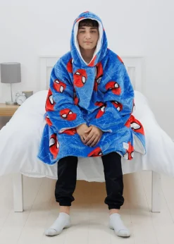 Spiderman Heads Up Wearable Hooded Fleece