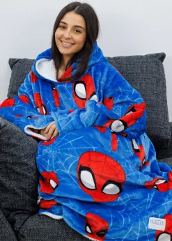 Spiderman Heads Up Wearable Hooded Fleece
