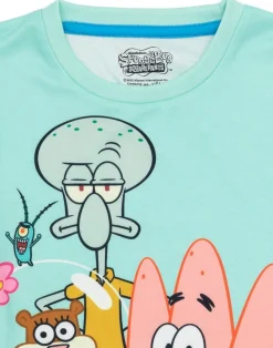 SpongeBob Characters Kids Multi Coloured Blue Shortie Pyjamas (3-14 Years)