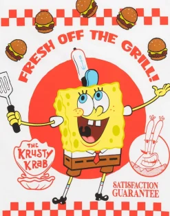 SpongeBob SquarePants White & Grey Fresh Off The Grill Shortie Pyjamas