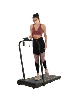 SPORTNOW 2.5HP Folding Treadmill Walking Pad w/ LED Display Orange