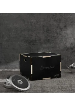 SPORTNOW Pylometric Jump Box Wooden Pylo Box for Home Gym