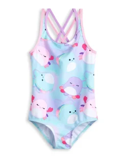 Squishmallows Kids Multi Coloured Blue 1 Piece Swimming Costume (5-14 Years)