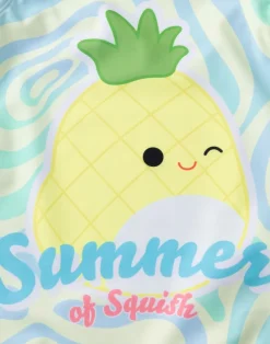 Squishmallows Kids Yellow 1 Piece Swimming Costume (5-14 Years)
