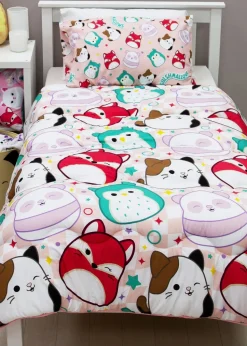 Squishmallows Logo Coverless Quilt Duvet Cover Set