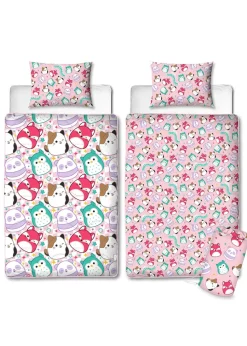 Squishmallows Logo Coverless Quilt Duvet Cover Set
