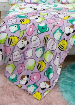 Squishmallows Purple Playful Fleece Colorful  Throw