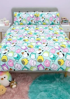 Squishmallows White Happy Brushed Microfiber Duvet Cover Set