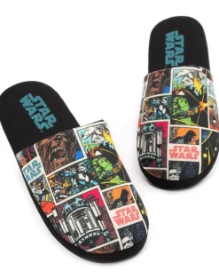 Star Wars Black Comic Book Mule Slippers