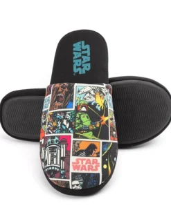 Star Wars Black Comic Book Mule Slippers