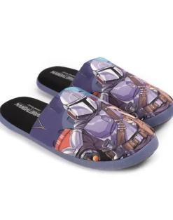 Star Wars Black Mandalorian Baby Yoda Mule Slippers