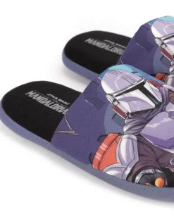 Star Wars Black Mandalorian Baby Yoda Mule Slippers