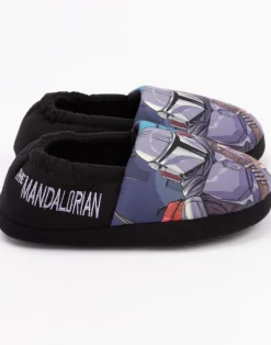 Star Wars Black The Mandalorian Kids Slippers (12-5 Older)