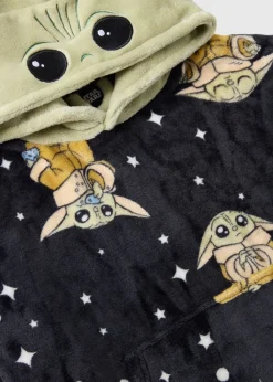 Star Wars Boys Black Baby Yoda Snuggle Hoodie (3-13yrs)