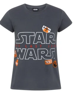 Star Wars Kids Grey Badges T Shirt (5-14 Years)