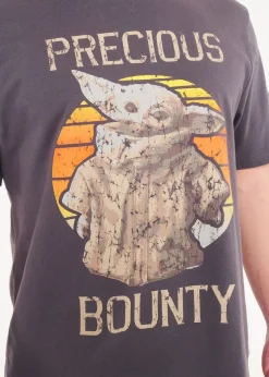 Star Wars Mens Grey Baby Yoda Tee