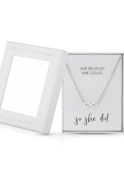 Sterling Silver 925 Silver Infinity Short Pendant Necklace