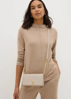 Stone Gold Hardware Cross Body Bag