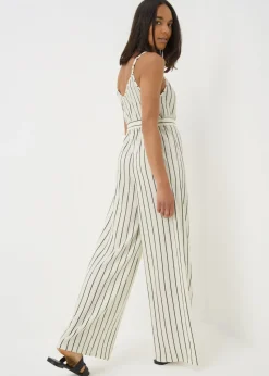 Stone Stripe Wide Leg Jersey Jumpsuit