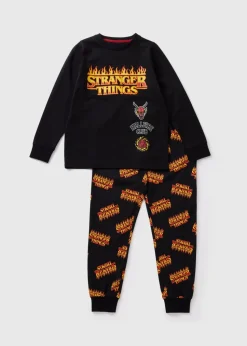 Stranger Things Boys Black Pyjama Set (7-13yrs)