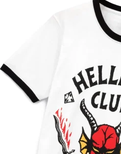 Stranger Things Mens White Hellfire Club Logo T-Shirt