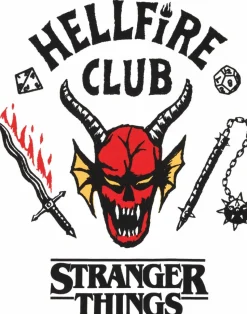 Stranger Things Mens White Hellfire Club Logo T-Shirt