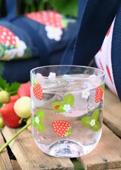 Summerhouse by Navigate Strawberries & Cream Decorated Tumblers (Set of 4)